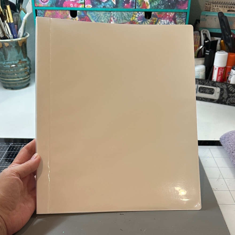 White document sheet protector binder